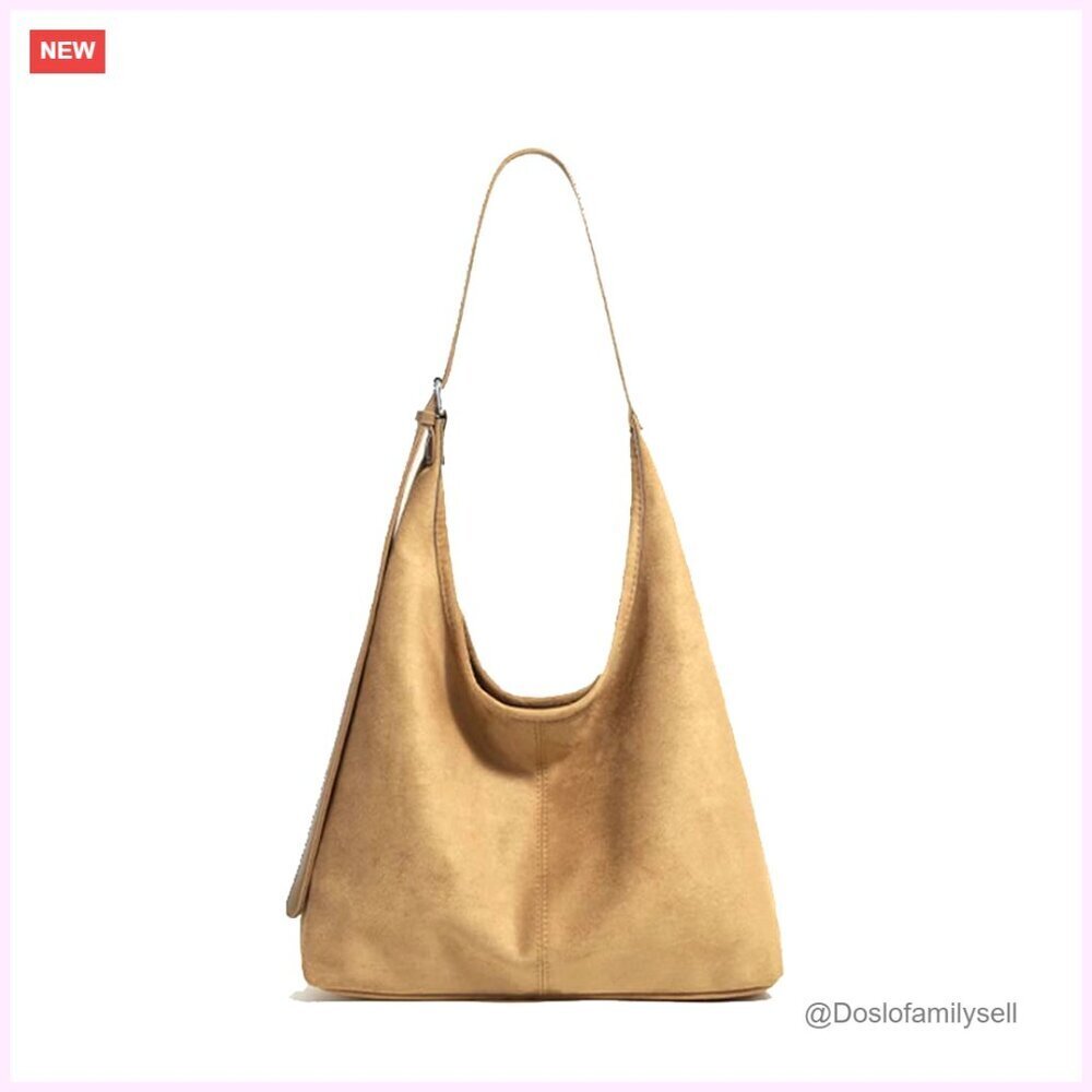 Large Slouchy Hobo Shoulder Bag Tote Vegan Retro Trendy Work Travel